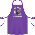 No Road Too Long Motocross MotoX Dirt Bike Cotton Apron 100% Organic Purple