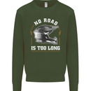 No Road Too Long Motocross MotoX Dirt Bike Kids Sweatshirt Jumper Forest Green