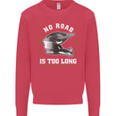No Road Too Long Motocross MotoX Dirt Bike Kids Sweatshirt Jumper Heliconia