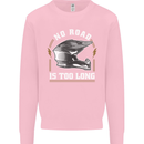 No Road Too Long Motocross MotoX Dirt Bike Kids Sweatshirt Jumper Light Pink