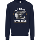 No Road Too Long Motocross MotoX Dirt Bike Kids Sweatshirt Jumper Navy Blue