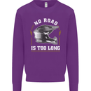 No Road Too Long Motocross MotoX Dirt Bike Kids Sweatshirt Jumper Purple