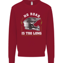No Road Too Long Motocross MotoX Dirt Bike Kids Sweatshirt Jumper Red