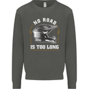 No Road Too Long Motocross MotoX Dirt Bike Kids Sweatshirt Jumper Storm Grey