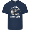 No Road Too Long Motocross MotoX Dirt Bike Kids T-Shirt Childrens Navy Blue