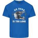 No Road Too Long Motocross MotoX Dirt Bike Kids T-Shirt Childrens Royal Blue