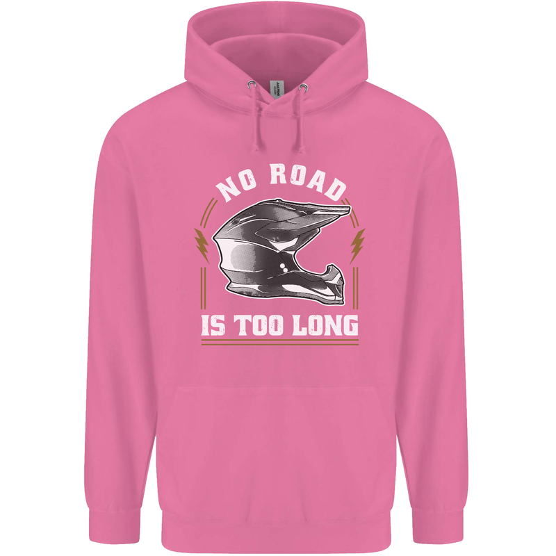 No Road Too Long Motocross MotoX Dirt Bike Mens 80% Cotton Hoodie Azelea