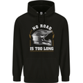 No Road Too Long Motocross MotoX Dirt Bike Mens 80% Cotton Hoodie Black