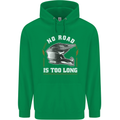 No Road Too Long Motocross MotoX Dirt Bike Mens 80% Cotton Hoodie Irish Green