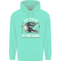 No Road Too Long Motocross MotoX Dirt Bike Mens 80% Cotton Hoodie Peppermint