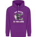 No Road Too Long Motocross MotoX Dirt Bike Mens 80% Cotton Hoodie Purple