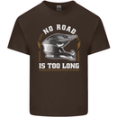 No Road Too Long Motocross MotoX Dirt Bike Mens Cotton T-Shirt Tee Top Dark Chocolate