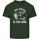 No Road Too Long Motocross MotoX Dirt Bike Mens Cotton T-Shirt Tee Top Forest Green
