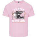 No Road Too Long Motocross MotoX Dirt Bike Mens Cotton T-Shirt Tee Top Light Pink