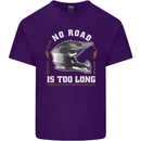 No Road Too Long Motocross MotoX Dirt Bike Mens Cotton T-Shirt Tee Top Purple