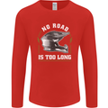 No Road Too Long Motocross MotoX Dirt Bike Mens Long Sleeve T-Shirt Red