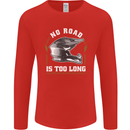 No Road Too Long Motocross MotoX Dirt Bike Mens Long Sleeve T-Shirt Red