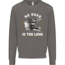 No Road Too Long Motocross MotoX Dirt Bike Mens Sweatshirt Jumper Charcoal