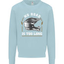 No Road Too Long Motocross MotoX Dirt Bike Mens Sweatshirt Jumper Light Blue
