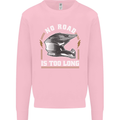 No Road Too Long Motocross MotoX Dirt Bike Mens Sweatshirt Jumper Light Pink