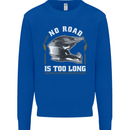 No Road Too Long Motocross MotoX Dirt Bike Mens Sweatshirt Jumper Royal Blue