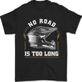 No Road Too Long Motocross MotoX Dirt Bike Mens T-Shirt 100% Cotton Black