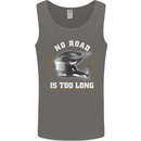 No Road Too Long Motocross MotoX Dirt Bike Mens Vest Tank Top Charcoal