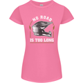 No Road Too Long Motocross MotoX Dirt Bike Womens Petite Cut T-Shirt Azalea