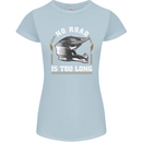 No Road Too Long Motocross MotoX Dirt Bike Womens Petite Cut T-Shirt Light Blue