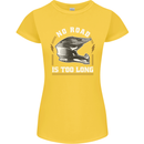No Road Too Long Motocross MotoX Dirt Bike Womens Petite Cut T-Shirt Yellow