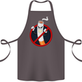 No Smoking Give Up Anti Smoker Cotton Apron 100% Organic Dark Grey