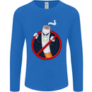 No Smoking Give Up Anti Smoker Mens Long Sleeve T-Shirt Royal Blue