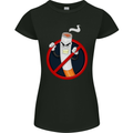 No Smoking Give Up Anti Smoker Womens Petite Cut T-Shirt Black