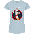 No Smoking Give Up Anti Smoker Womens Petite Cut T-Shirt Light Blue