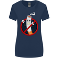 No Smoking Give Up Anti Smoker Womens Wider Cut T-Shirt Navy Blue