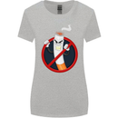 No Smoking Give Up Anti Smoker Womens Wider Cut T-Shirt Sports Grey