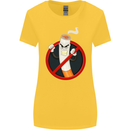 No Smoking Give Up Anti Smoker Womens Wider Cut T-Shirt Yellow
