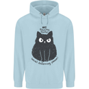 No Touchy Touchy Cat Childrens Kids Hoodie Light Blue