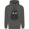 No Touchy Touchy Cat Childrens Kids Hoodie Storm Grey