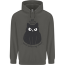 No Touchy Touchy Cat Childrens Kids Hoodie Storm Grey