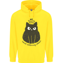 No Touchy Touchy Cat Childrens Kids Hoodie Yellow