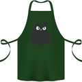 No Touchy Touchy Cat Cotton Apron 100% Organic Forest Green