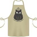 No Touchy Touchy Cat Cotton Apron 100% Organic Khaki