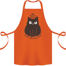 No Touchy Touchy Cat Cotton Apron 100% Organic Orange