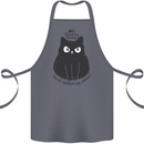 No Touchy Touchy Cat Cotton Apron 100% Organic Steel