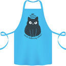 No Touchy Touchy Cat Cotton Apron 100% Organic Turquoise