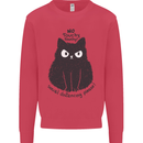 No Touchy Touchy Cat Kids Sweatshirt Jumper Heliconia