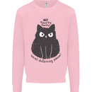 No Touchy Touchy Cat Kids Sweatshirt Jumper Light Pink