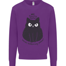 No Touchy Touchy Cat Kids Sweatshirt Jumper Purple