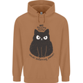 No Touchy Touchy Cat Mens 80% Cotton Hoodie Caramel Latte